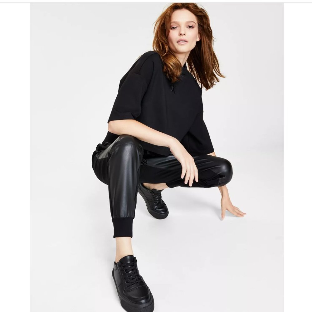 Calvin Klein Faux Leather Joggers